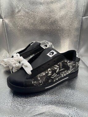 NEW Men's 9.5 Osiris Serve OG Abel Creation Skull Skater Shoes y2k Black White